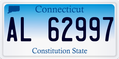 CT license plate AL62997