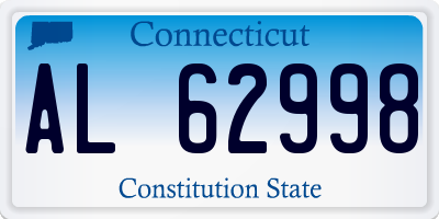 CT license plate AL62998