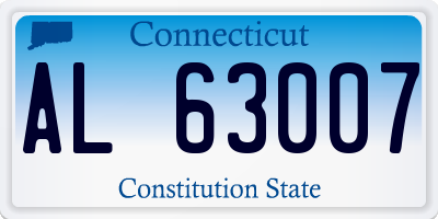 CT license plate AL63007