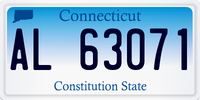 CT license plate AL63071