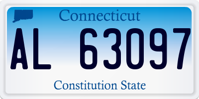 CT license plate AL63097