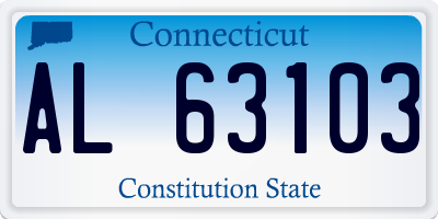 CT license plate AL63103