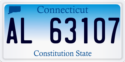 CT license plate AL63107