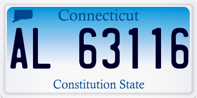 CT license plate AL63116