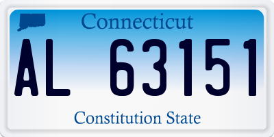 CT license plate AL63151
