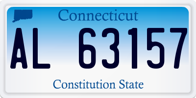 CT license plate AL63157