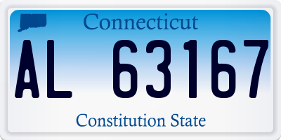 CT license plate AL63167