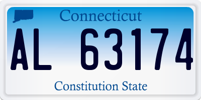 CT license plate AL63174