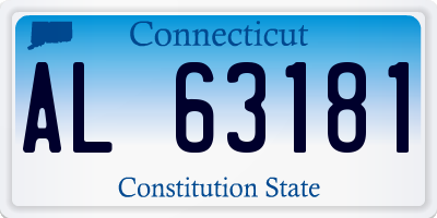 CT license plate AL63181