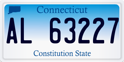 CT license plate AL63227