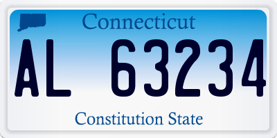 CT license plate AL63234