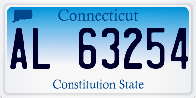 CT license plate AL63254
