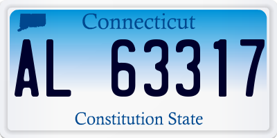 CT license plate AL63317
