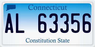 CT license plate AL63356