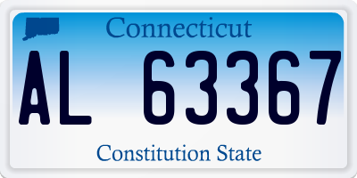 CT license plate AL63367