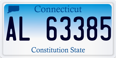 CT license plate AL63385