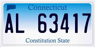 CT license plate AL63417