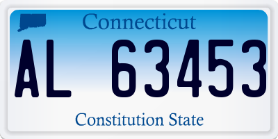 CT license plate AL63453