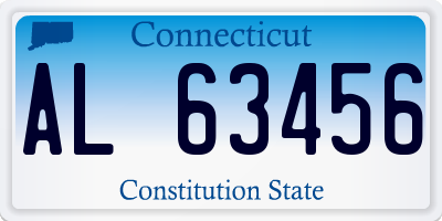 CT license plate AL63456