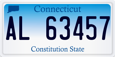 CT license plate AL63457