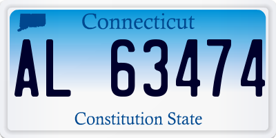 CT license plate AL63474
