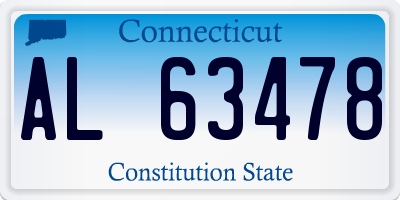 CT license plate AL63478