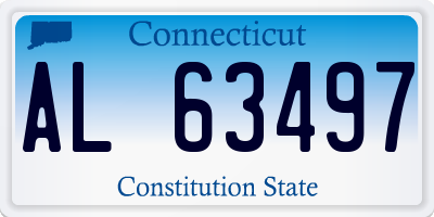 CT license plate AL63497