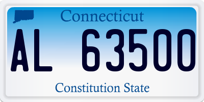 CT license plate AL63500