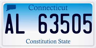 CT license plate AL63505