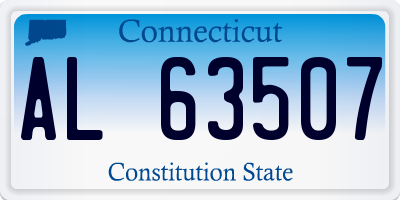 CT license plate AL63507