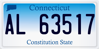 CT license plate AL63517