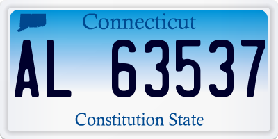 CT license plate AL63537