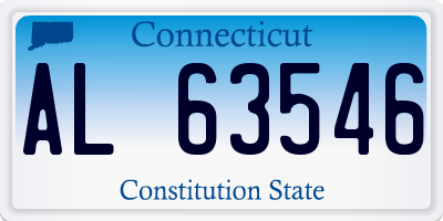 CT license plate AL63546