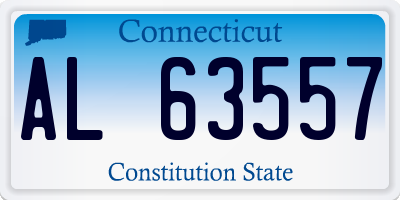 CT license plate AL63557