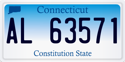 CT license plate AL63571