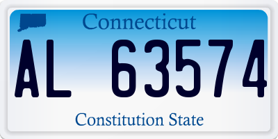 CT license plate AL63574