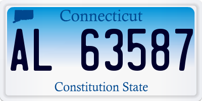 CT license plate AL63587