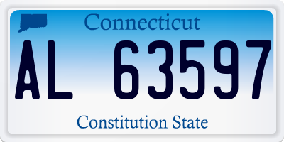 CT license plate AL63597