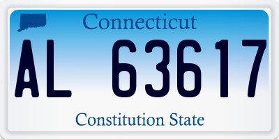 CT license plate AL63617
