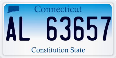 CT license plate AL63657