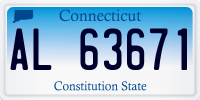 CT license plate AL63671