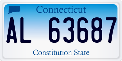 CT license plate AL63687