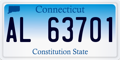 CT license plate AL63701