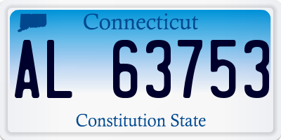 CT license plate AL63753