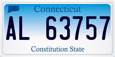 CT license plate AL63757