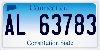 CT license plate AL63783