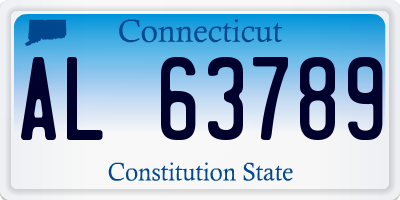 CT license plate AL63789