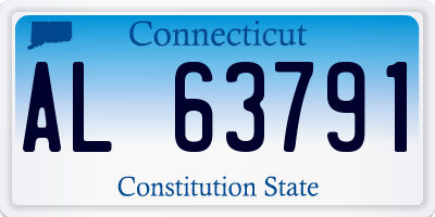 CT license plate AL63791