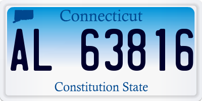 CT license plate AL63816