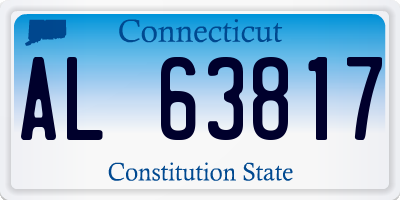 CT license plate AL63817